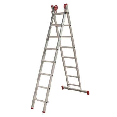 Imagem de Escada 3 em 1 Extensiva em Alumínio 2x8 - Botafogo