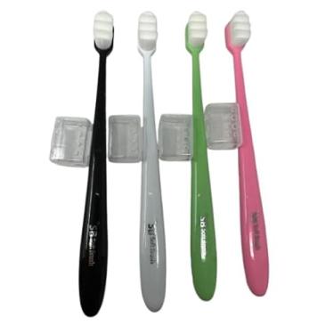 Imagem de EISHES CHAYIL Escova macia 12.000 micro nano cerdas extra e ultramacias, escovação de dentes para maiores de 40 anos, páscoa kosher, pacote com 4