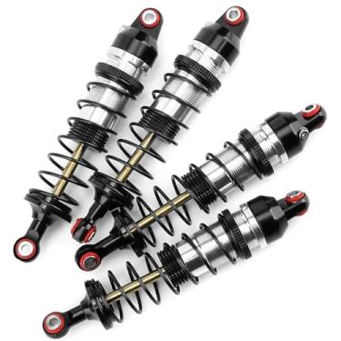 Imagem de BRKRC Aluminum 7075 Alloy Adjustable Spring Shock Absorber 89mm Threaded Damper for Tra-xxas 1:16 Mini Maxx 4WD Mini XRT VXL-3S Monster Truck Upgrades (Silver)