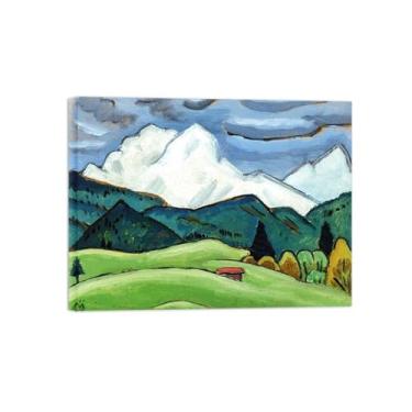 Imagem de Pinturas Famosas Arte Parede-Imagens em Tela-Mountain-Pôster e Impressões para Sala de Estar Quarto Casa 20x25cm8x10in Tela Embrulhada