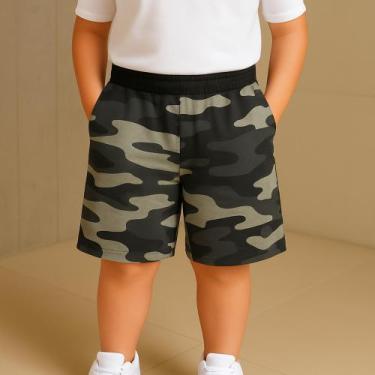 Imagem de Bermuda Moletom Infantil Juvenil Masculina Menino Shorts com Bolso - R
