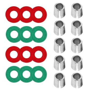 Imagem de Zikefest 10 peças de calços de terminal de bateria de carro, calços de terminal de bateria de carro com arruelas de 12 peças, para reparo de terminais de poste de bateria de poste superior, universal