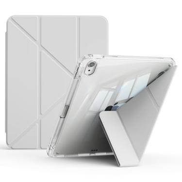 Imagem de KVTVOU Capa para iPad (A16) 11ª/10ª geração 2025/2022 de 11/10,9 polegadas 2025/2022 com suporte para lápis, capa com suporte inteligente de 5 vias, capa traseira fina e transparente e moldura de TPU