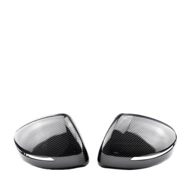 Imagem de Capa de espelho retrovisor lateral de carro de substituição de fibra de carbono real acessórios compatíveis com TT TTS 8J MK2 2007-2014 (2 peças)(Carbon Fiber)