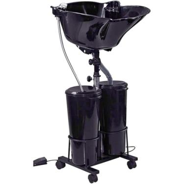 Imagem de Pia De Shampoo Profunda De Bacia De Salão Móvel Portátil Com Bomba Elétrica, Unidade De Shampoo Ajustável Em Altura, Barbearia/Idoso/Maternidade Lavatório De Shampoo Bandeja De Shampoo