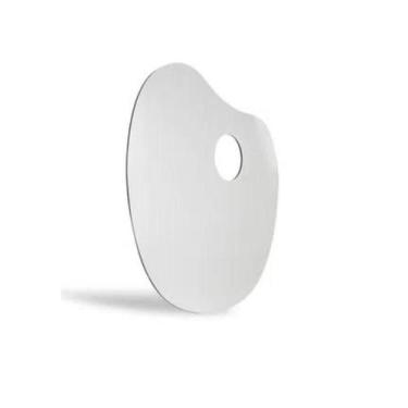 Imagem de Paleta p/ Pintura em Formato Anatômico Oval Branco 27x32 cm - Gv Offic