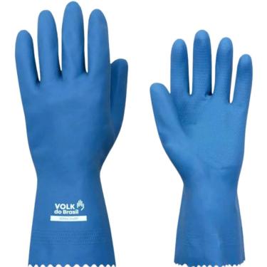 Imagem de Luva Látex Verniz Silver Slim Azul Volk CA 37277