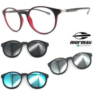 Imagem de Oculos Redondo Preto Mormaii Swap 2 6071 aft + 3 Clipons cap, Aft