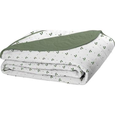 Imagem de Cobre Leito Tecebem Queen Malha 100% Algodão Estampado Em Matelassê Hugo 240x260m Oliva