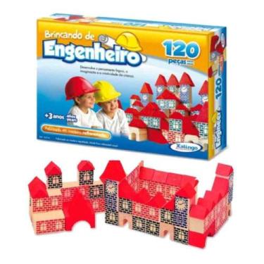 Imagem de Blocos Brincando de Engenheiro 120 peças 52798 Xalingo
