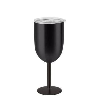 Imagem de Taça Térmica com Parede Dupla em Inox Preto 480ml - Dolce Home