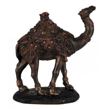 Imagem de Estatueta Enfeite Camelo de Resina Decorado Presepio - Decore Casa