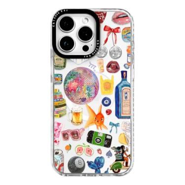 Imagem de ChiCaseVer Capa para iPhone 13 e iPhone 14, colagem retrô peculiar, TPU macio Y2K divertido compatível com MagSafe, proteção contra quedas de nível militar e proteção de câmera para mulheres e meninas