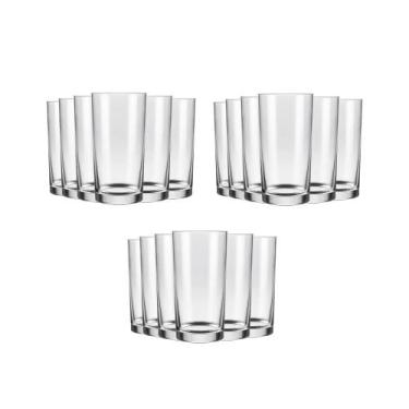 Imagem de Jogo De Copos 300ml Manchester 18 Unidades Água Suco Buffet - Nadir Fi