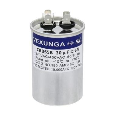 Imagem de Capacitor VEXUNGA CBB65 30uF 370/440/450VAC para motor de ventilador d