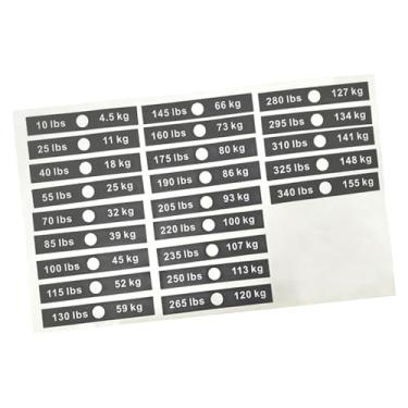Imagem de Fenteer Etiquetas de pilha de pesos, adesivos de peso, decalques para musculação, levantamento de peso, acessórios para equipamentos de exercícios, 11.8 Cm X 1.9 Cm