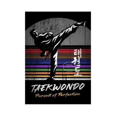 Imagem de Poster De Arte Marcial De Judô, Karatê E Taekwondo Em Tela Para Decora