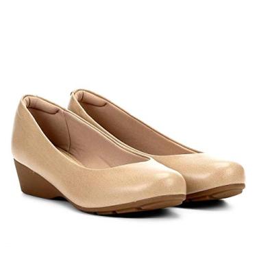 Imagem de Scarpin Anabela Modare Salto Baixo Feminina - Bege - 39