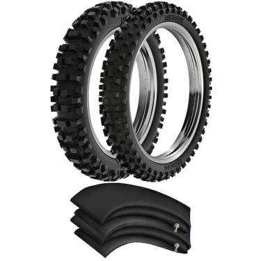 Imagem de Kit Pneu Trilha Off Road Xlx 250 400-17 + 300-21 Sh31 Rinaldi