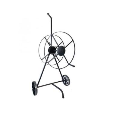 Imagem de Suporte Enrolador de Mangueira com Carrinho 94x38x25cm - OUTRAS MARCAS