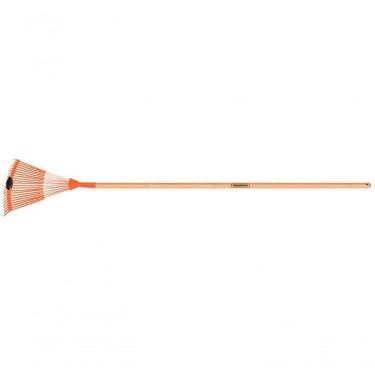 Imagem de Vassoura Regulável Tramontina Em Aço Com 22 Dentes Tipo Palheta E Cabo De Madeira 120cm