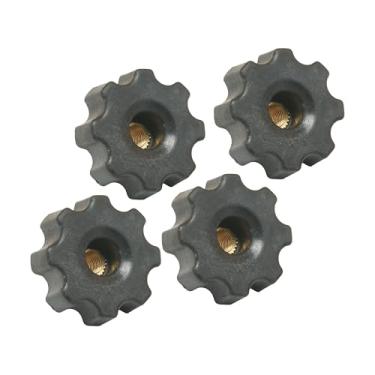 Imagem de Extreme Max 3005.4434 Botão de inserção rosqueada de substituição compatível com todas as bases de trilhos deslizantes e suportes de acessórios - Pacote com 4