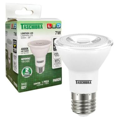 Imagem de Lampada Led Par20 7w Luz Neutra 4000K Suave Bivolt E27 - TASCHIBRA