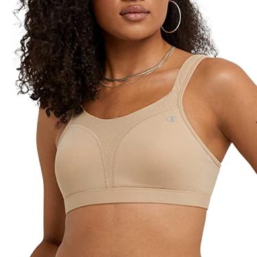 Imagem de Champion Sutiã esportivo feminino, conforto perfeito, suporte máximo, sutiã esportivo de alto impacto para mulheres, Nude., 34C