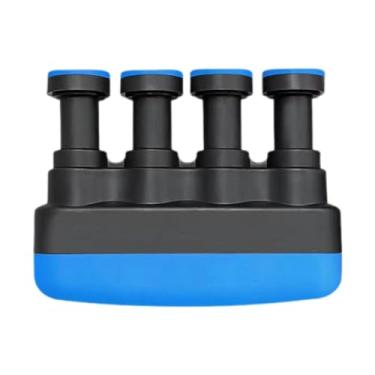 Imagem de rockible Exercitador de dedos Fortalecedor de preensão de mão Auxiliar de treinamento de força de dedos Pinça de mão, Azul Preto