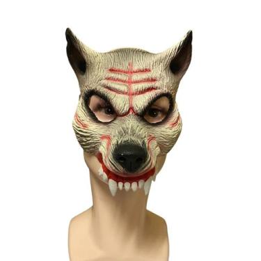 Imagem de Fantasia Meia Máscara de Lobo Assustador de látex matador - Lynx produ