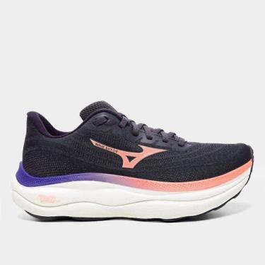 Imagem de Tênis Mizuno Wave Sky 9 Feminino, Chumbo, Laranja, 37