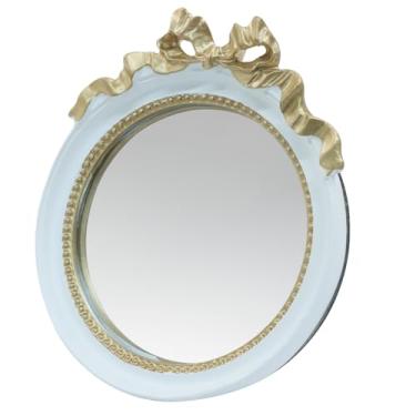 Imagem de Piutouyar Espelho de parede branco, espelho vintage, espelhos decorativos antigos para quarto, decoração de sala de estar