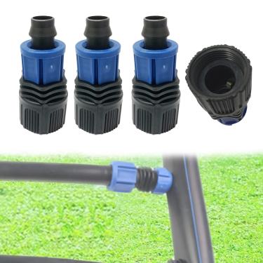 Imagem de FCOUIID Perma-Loc Tubulação de 1,27 cm x 1,9 cm FHT c/ Encaixes de irrigação por gotejamento giratório, Adaptador de mangueira de jardim de torneira conector reutilizável, ID de tubo correlato de 0,59 a 0,63 polegadas