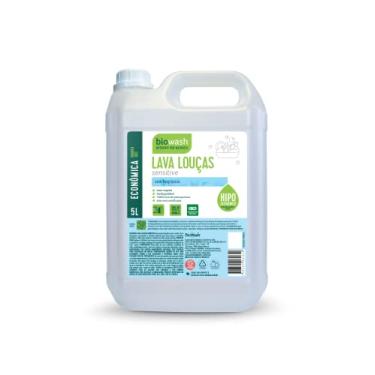 Imagem de Biowash Lava Louças Sensitive 5L Hipoalergênico Sem Fragrância Concentrado