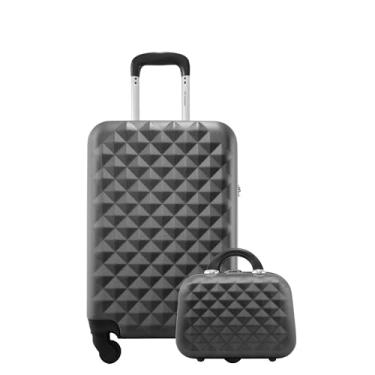 Imagem de Mala de Viagem Tamanho Média 23kg Rodas 360 com Frasqueira Gladiador Diamond com D1MFRAD1 (Grafite)