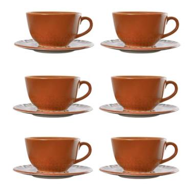 Imagem de Oxford Conjunto De Xicaras Com Pires 200ml 06 Peças Unni Boho