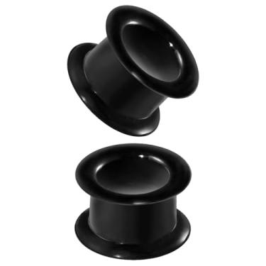 Imagem de XIMAX 2 peças de pele tom de pele colorida para orelha de silicone túneis de orelha com alargador duplo expansor de pele retentor de pele piercing para mulheres e homens 8G-1 e 1/5.1 cm 3-38 mm, 34mm