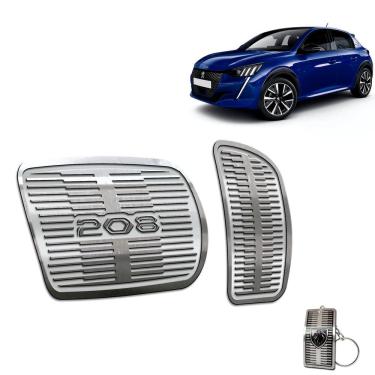 Imagem de Pedaleira Automático Em Aço Inox Peugeot 208 2021 Prata