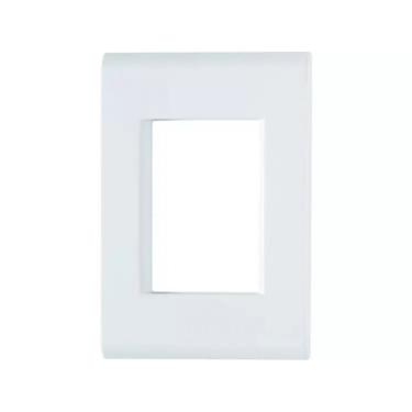 Imagem de Placa+Suporte 4X2 3 Postos Juntos Liz Branca Tramontina