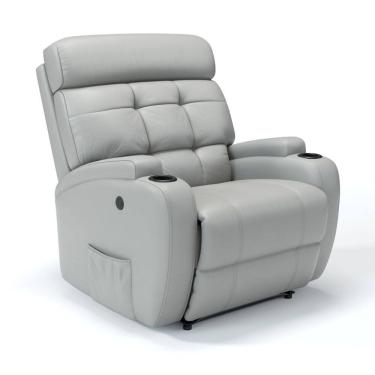 Imagem de Poltrona Do Papai Reclinável Elétrica Com Massagem Em Couro Bovino