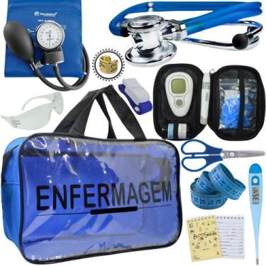 Imagem de Kit Enfermagem + Aparelho Medidor Glicose Completo Premium - Love Saud