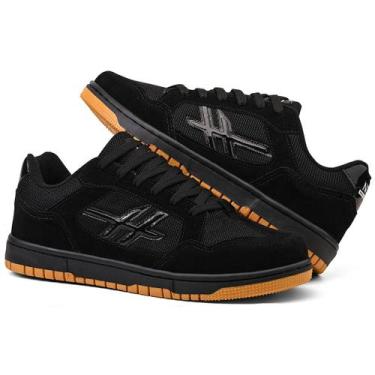 Imagem de Tênis Masculino e Feminino skatista Casual com Detalhes em Camurça Con