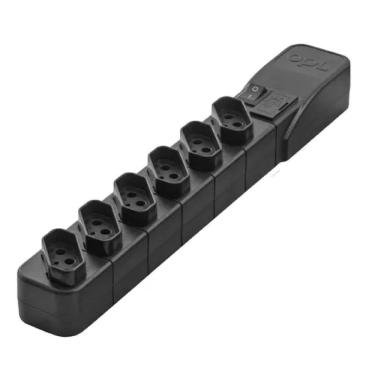 Imagem de Filtro De Linha Abs Com Fusivel 6 Tomadas Anti-Chama