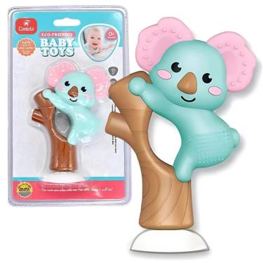 Imagem de Chocalho Infantil Animal Coala Mordedor Ventosa Bebe Castela