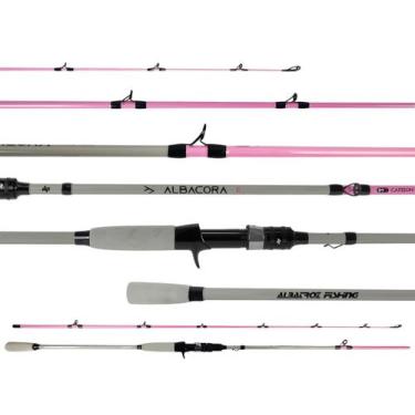Imagem de Vara Para Carretilha Albatroz Albacora Pink Grey 8'0" (2,40m) 20-50Lbs