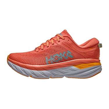 Imagem de HOKA ONE ONE Womens Bondi 7 Mesh Camelia Coastal Trainers 8.5 US