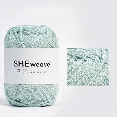 Imagem de Fio de macramê de 1,5 mm, cordão de macramê 100% algodão, fio de crochê 100 programas, fio brilhante brilhante, fio brilhante para crochê tricô suéter cachecol bolsa (azul marinho)