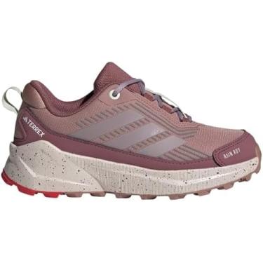 Imagem de adidas Tênis infantil unissex Terrex Trailmaker 2 Climaproof para caminhada (criança pequena), Silver Dawn/Semi cobalto azul/roxo explosão, 21