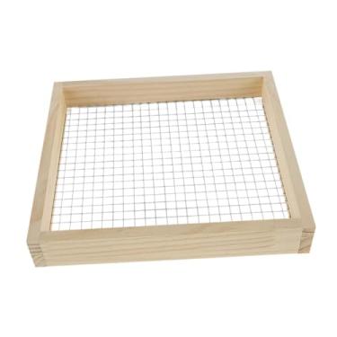 Imagem de Baoblaze Treça de solo de jardim de mão Treça da ferramenta de jardinagem sujeira e envasamento de solo manual de cascalho Manual de cascalho de madeira Mish