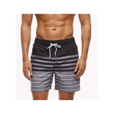 Imagem de Shorts de praia, roupas de banho para homens, poliéster, secagem rápid